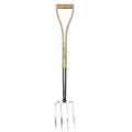 Kent & Stowe Kinder-Spatengabel – leichte Gartenforke für Kinder aus Edelstahl, kleine Heugabel mit Stiel aus Eschenholz, Länge: 71 cm