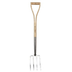 Kent & Stowe Kinder-Spatengabel – leichte Gartenforke für Kinder aus Edelstahl, kleine Heugabel mit Stiel aus Eschenholz, Länge: 71 cm