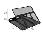 Amazon Basics Belüfteter, verstellbarer, ergonomischer Laptopständer, passend für ein Notebook bis 43,9 cm (17,3 Zoll), 33 x 28.7 x 18.5 cm, Schwarz