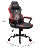 SUBSONIC Iron Maiden - Gaming-Stuhl - Bürostuhl - Schwarz - Größe S/M