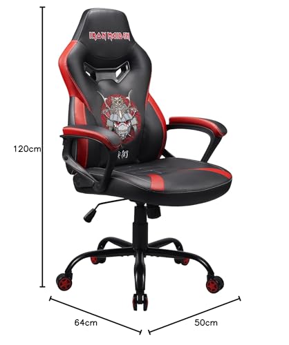SUBSONIC Iron Maiden - Gaming-Stuhl - Bürostuhl - Schwarz - Größe S/M