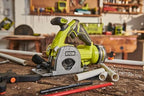 RYOBI R18MMS-0 18 V ONE+ Akku-Tauchsäge (Sägeblatt 85 mm, Schnitttiefe 0-26 mm, Bohrungsdurchmesser 15 mm, Staubabsaugvorrichtung, Zweithandgriff für zusätzliche Stabilität, ohne Akku und Ladegerät)