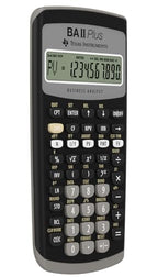 Texas Instruments BA II Plus Finanzrechner (Einzeiliges, 10-stelliges Display, Batteriebetrieb) Schwarz-Grau