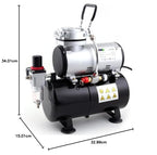 Fengda FD-186 Airbrush Kompressor mit Lufttank/Mächtig Luftstrom und Luftdruck/Druckbehälter/ 4 bar/Auto Stop