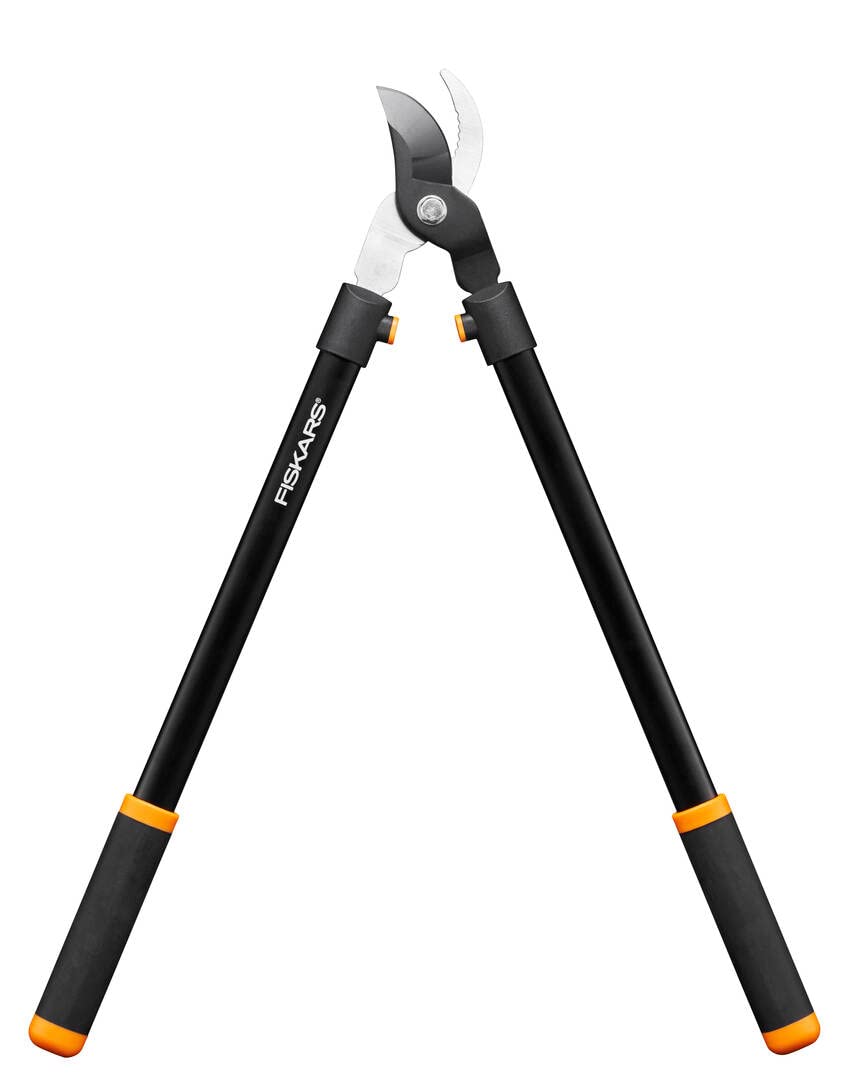 Fiskars Bypass-Astschere für frisches Holz, Antihaftbeschichtet, Gehärteter Präzisionsstahl, Länge: 81 cm, Schwarz, L11, 1027541