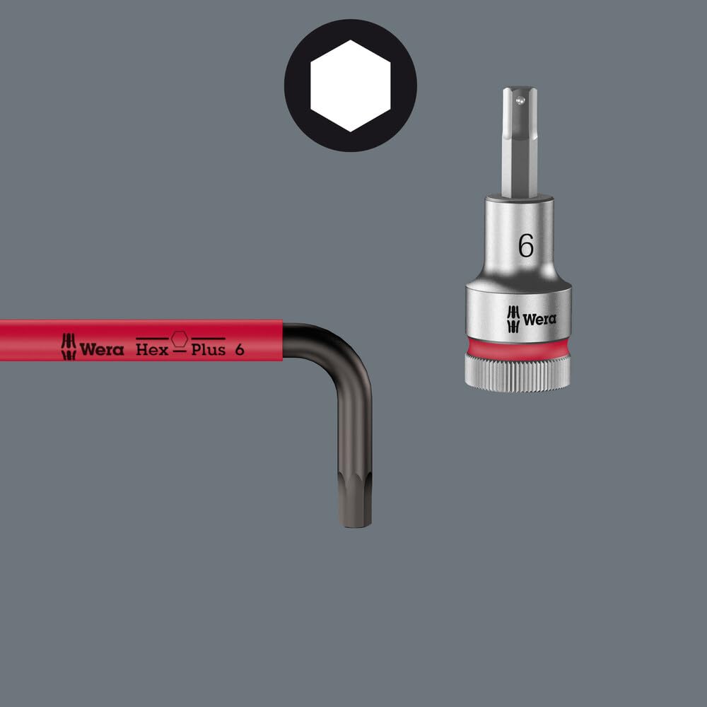 Wera 05022640001 950/9 Hex-Plus Multicolour Imperial 2, Winkelschlüsselsatz, zöllig, BlackLaser, 9-teilig