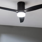 Cecotec - Deckenventilatoren mit Licht EnergySilence Aero 5600 Aqua GoldBlack Connected, 132 cm, 40 W, LED 20W Litch, 3 Flügel, 6 Geschwindigkeiten, Timer, Winter/Sommermodus, Wi-Fi, Goldschwarz