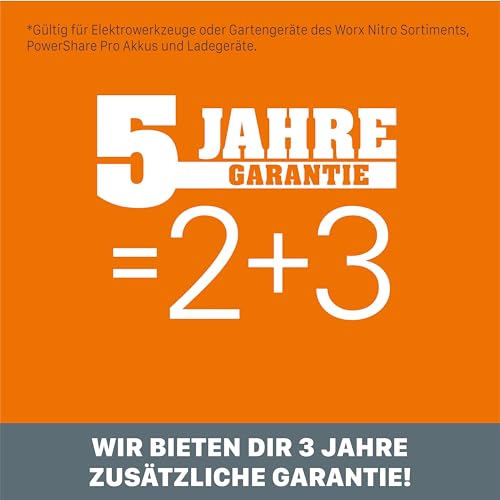 WORX Nitro WX531.9 Akku Kreissäge 20V – Leistungsstarke Bürstenlose Kreissäge für exakte, gerade Schnitte – Schneidet mühelos Holz, Metall, Fliesen & Plastik – ohne Akku & Ladegerät