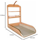 roba Wandwickeltisch natur - Klappbares Wickelregal aus gebogenem Holz gebogen + Wickelunterlage Liebhabär - einfache Wandmontage - Auflage mit Bären Motiv, 1 Stück (1er Pack)