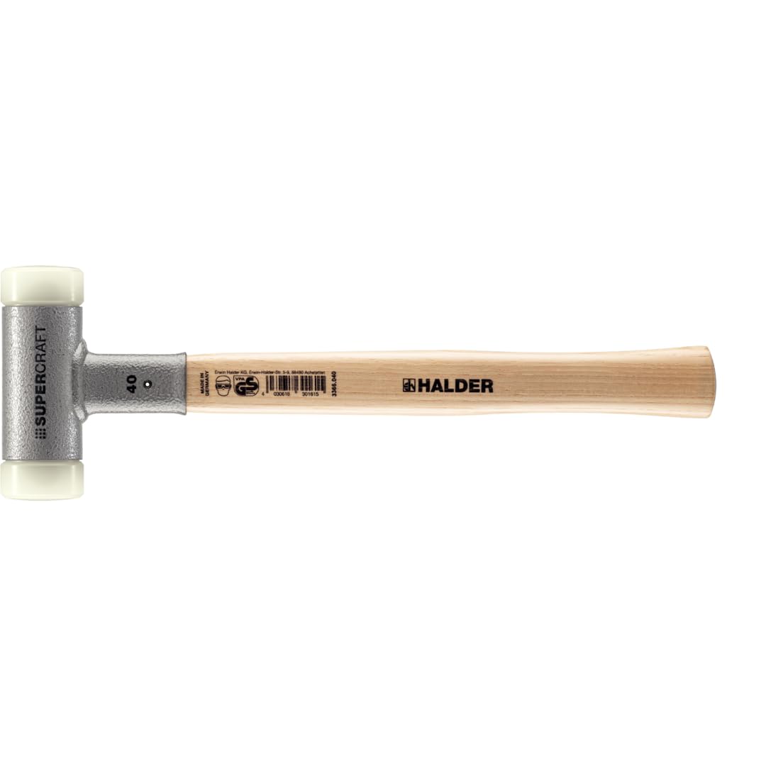 SUPERCRAFT-Schonhammer, mit schwingungsdämpfendem, ergonomisch geformtem und lackiertem Hickorystiel | D=40 mm | 3366.040