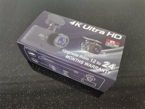 SIGRILL 4K/2K+1080P Dashcam Auto Vorne Hinten,WiFi Dash Cam mit 64GB SD Karte, Dasch-cam Auto Nachtsicht, 170°Weitwinkel WDR, 24/7 Parküberwachung Funktionalität, G-Sensor, Loop-Aufnahme, Max 256GB