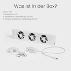 SpeedComfort Heizkörper Ventilator Mono Set – 1 Stück Heizkörperventilatoren - energieeffizienter Heizungsventilator - Bis zu 22% Energieeinsparung – Geräuscharm