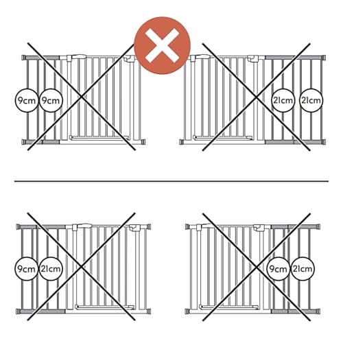 hauck Open N Stop 2, Schwarz - Kinderschutzgitter Hundegitter, Verstellbare Breite 75-80 cm, 77 cm Hoch, Beidseitige Einhand Öffnung, ohne Bohren, für Innen