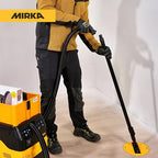 Mirka DecoSander staubfreier Stabschleifer für glattes Wand- & Deckenfinish, Trockenbau, Detailarbeiten / 80x230mm & Ø 225mm Schleifteller/Klett