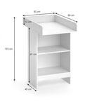 Vicco Wickelkommode Leo, Wickelaufsatz für die Kommode, Weiß, 60 x 103 cm