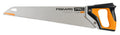 Fiskars Pro Handsäge für Holz, Laminat und PVC, Sägeblattlänge: 50 cm, 9 TPI, Schwarz/Orange, PowerTooth, 1062919
