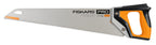 Fiskars Pro Handsäge für Holz, Laminat und PVC, Sägeblattlänge: 50 cm, 9 TPI, Schwarz/Orange, PowerTooth, 1062919