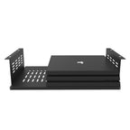 JINGCHENGMEI Untertisch-Computer-Halterung für SFF-Computer und PCs mit kleinem Formfaktor, platzsparend, 43.9x10.2x30.5 cm, PS4 Slim, PS4 Pro für Gaming unter dem Schreibtisch