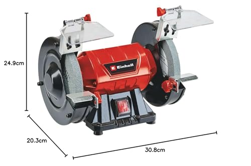 Einhell Doppelschleifer TC-BG 150 (max. 150 W, Ø150 x ø32 x 16 mm Schleifscheiben, Funkenschutz, Formkorrekturen und Anschliffe, inkl. Grob- und Feinschleifscheibe K36/K60)