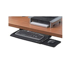 Fellowes Tastaturschublade ausziehbar, zur Montage unter dem Schreibtisch, höhenverstellbar, mit Mausablage und Handgelenkauflage, schwarz