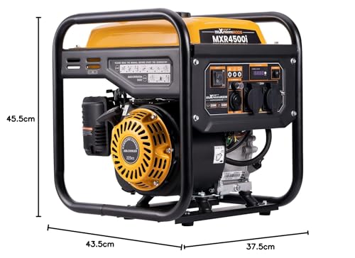 maXpeedingrods Inverter Stromgenerator 3500W Benzin 4 Takt mit zwei 230V Steckdosen Leise und leicht als Notstromaggregat hausversorgung für Garage Werkstatt Baustelle