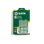 SATA ST09162SJ Durchtreiber und Durchschlag und Splintentreiber Set, 6 Tlg. CR V Stahl