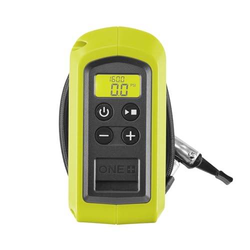 RYOBI 18 V ONE+ Akku-Mini-Kompressor RPI18-0, 11 bar max. Druck, Digitalanzeige, ohne Akku und Ladegerät