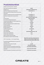 CREATE / WINDEASY/Deckenventilator Weiß umkehrbare Naturholzflügel mit Beleuchtung / 53W, Leise, Ø86cm, 3 Geschwindigkeiten, AC-Motor, Sommer-Winterbetrieb