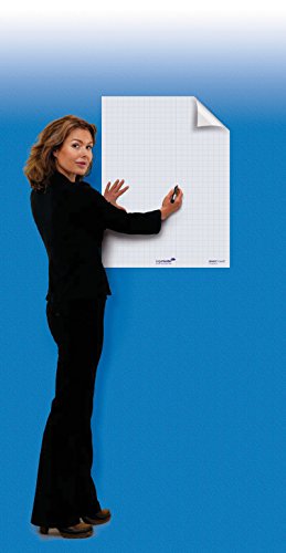Legamaster 7-159000 Magic-Chart Flipchart, elektrostatische Folie für verschiedene Oberflächen, gerollt 25 Blatt (je 60 x 80 cm), Kariert