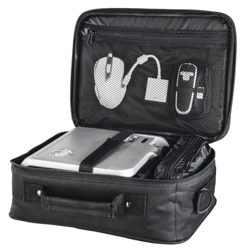 Hama Sportsline Beamertasche groß (Projektor Tasche Größe L, 27 x 39 x 15 cm für Acer, BenQ, Epson, LG, Optoma Beamer) Schwarz