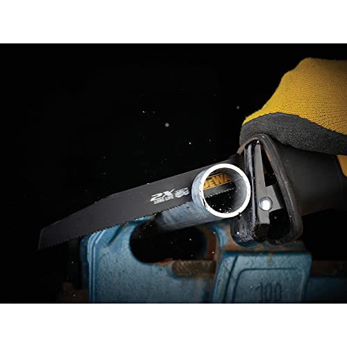 DEWALT 12-tlg. Extreme Säbelsägeblätter-Set DT2441L (für Schnitte in Holz, Holz mit Nägeln, Metall, Rohre, mit Eintauchspitze, spezielles Blattdesign für lange Lebensdauer)