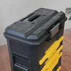Stanley Rollende Werkstatt aus Metall-Kunststoff 1-79-206 / Werkzeugwagen leer mit 3 modularen Einheiten / Vielseitige Werkzeugbox für Kleinteile und große Werkzeuge