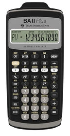 Texas Instruments BA II Plus Taschenrechner (Hosentasche, finanziell, Schwarz, Knöpfe, Akku)