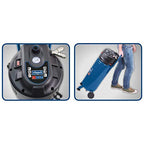 Scheppach Kompressor HC51V (1500W, 50 L, 10 bar, Ansaugleistung 220 l/min, Druckminderer, ölfrei, stehende platzsparende Bauweise) - inkl. 13-teiligem Druckluft-Werkzeug-Set + 15 m Gewebeschlauch