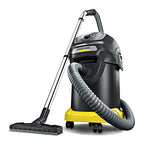 Kärcher AD 4 Premium Aschesauger und Trockensauger ideal für die Reinigung von Kaminen, Pelletöfen und Grills (mit Filterreinigung, 17-Liter-Metallbehälter, Reinigung ohne Schmutzkontakt) Gelb/Schwarz