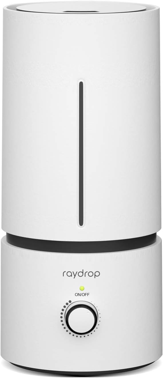 raydrop Luftbefeuchter für Schlafzimmer & Kinderzimmer, 1,7 L Leiser & Platzsparender Ultraschall-Raumbefeuchter für Baby & Pflanzen, Einfache Bedienung & Leicht zu Reinigen, Automatische Abschaltung