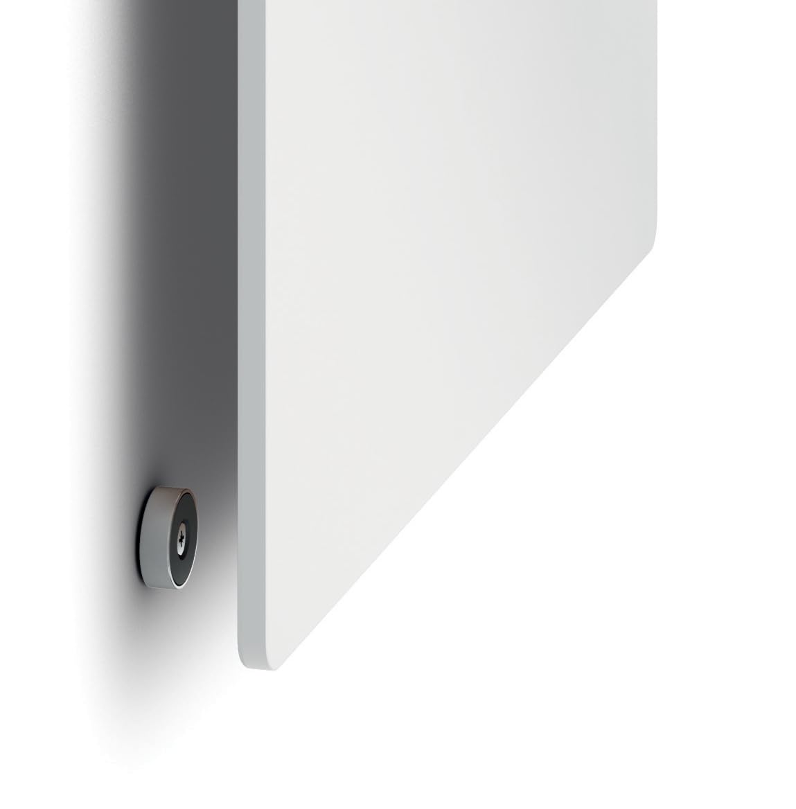Nobo Magnetisches Whiteboard ohne Rahmen, 600 x 450 mm, individuell erweiterbare Whiteboardtafel, ideal für Büros und Teamarbeit, Stahl, Weiß, 1915656