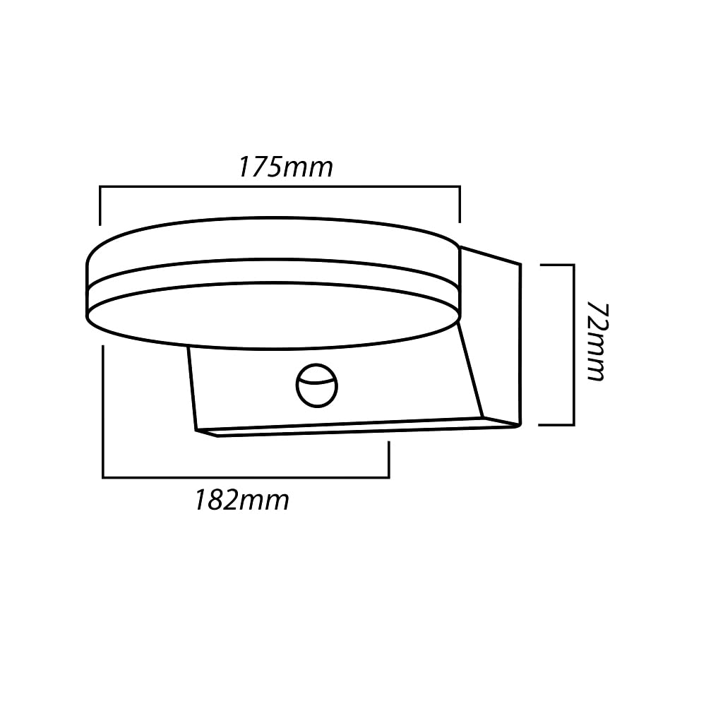 Maclean MCE344 LED Wandleuchte mit PIR Bewegungssensor und Dämmerungssensor, 15W 1560lm Wandlampe IP65 Wasserdicht Außenlampe 4000K Neutralweiß, für Außen- und Innenbereich (Grau)