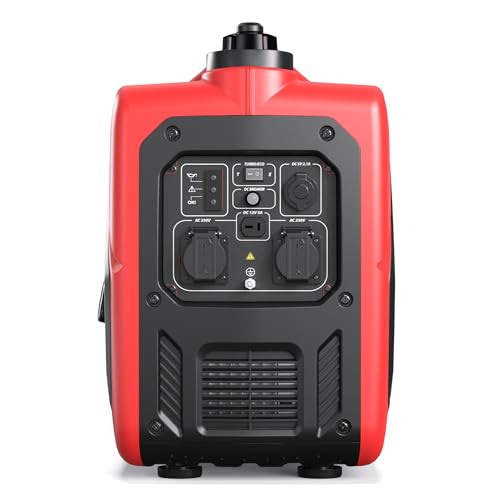 ERAYAK 4000W Notstromaggregat Leise Benzin Inverter Stromerzeuger Stromaggregat Generator Stromgenerator mit Ölsensor ECO-Modus für Camping, Wohnmobile (EYG4000S)