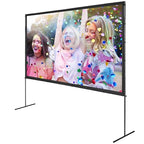 VEVOR Projektion Beamer Leinwand mit Ständer 120 Zoll HD 4K Outdoor Indoor Projektor Screen Schnelles Klappbare Tragbare Filmleinwand 16: 9 für Heimkino, Camping, Freizeitveranstaltungen usw. Schwarz