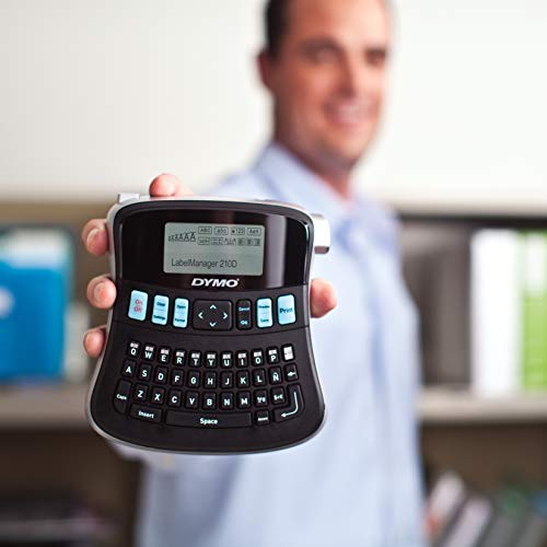 DYMO LabelManager 210D+ Beschriftungsgerät im Koffer | Etikettiergerät mit QWERTZ Tastatur & großem Grafikdisplay | Einfache Textbearbeitung | für D1 Etiketten in 69und 12mm Breite