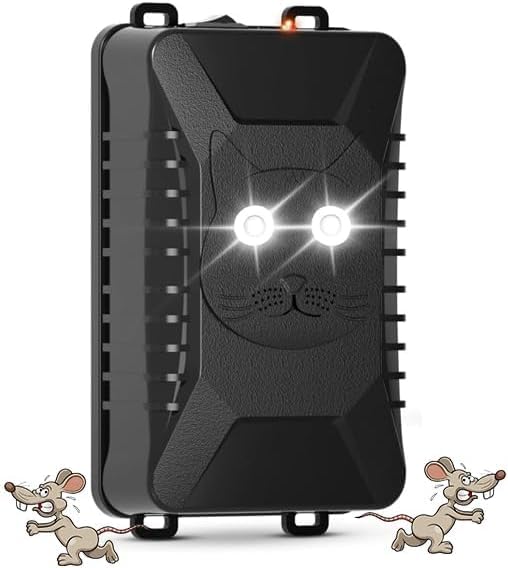 MEKEET Marderschreck, Testsieger Mit Marder, Marderabwehr Dachboden Mit Ultraschall & Blinklicht, Marderschutz FüR Kfz, Motorraum, Haus, Garage, Keller FüR 90m²