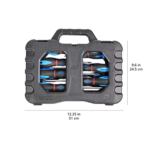 Amazon Basics Schraubendreher-Set, 58 Stück, Präzisions-Schlitze, Kreuzschlitz, Torx, Schwarz