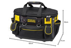 STANLEY FatMax Werkzeugtasche/Werkzeugbeutel (50x33x31cm, mit runder Öffnung, formstabile Konstruktion, leicht zugängliche Fächer, ergonomischer Handgriff) FMST1-70749