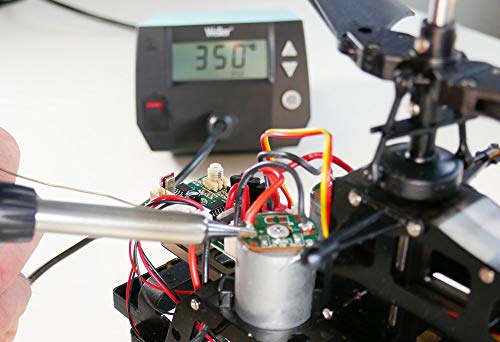 Weller WE 1010 (T0053298390) Bildungs-Kit 70 W/230 V Digital 1-Kanal-Lötstation mit 2 Lötspitzen, Seitenschneider und Lotdraht, Temperaturbereich 100°C – 450°C, Blau