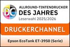 EcoTank ET-3950 A4-Multifunktionsdrucker mit Wi-Fi & AirPrint Tintentank, automatischem Dokumenteneinzug, beidseitigem Druck, Scannen & Kopieren, bis zu 3 Jahre Tinte im Lieferumfang enthalten