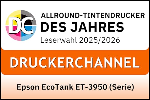 EcoTank ET-3950 A4-Multifunktionsdrucker mit Wi-Fi & AirPrint Tintentank, automatischem Dokumenteneinzug, beidseitigem Druck, Scannen & Kopieren, bis zu 3 Jahre Tinte im Lieferumfang enthalten