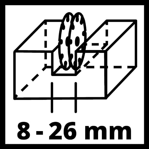 Einhell Mauernutfräse TC-MA 1300 (Leerlaufdrehzahl 9.000 Min-1, Max. Nutbreite 26 mm, 30 mm, Spindelarretierung, Inkl. 2x Trennscheibe Ø 125 mm), 1320 W