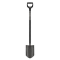Fiskars Gärtnerspaten, Spitz, Spaten für harte, steinige Böden, Länge: 125 cm, Hochwertiger Borstahl, Grau/Schwarz, Ergonomic, 1070639