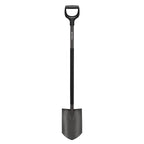 Fiskars Gärtnerspaten, Spitz, Spaten für harte, steinige Böden, Länge: 125 cm, Hochwertiger Borstahl, Grau/Schwarz, Ergonomic, 1070639